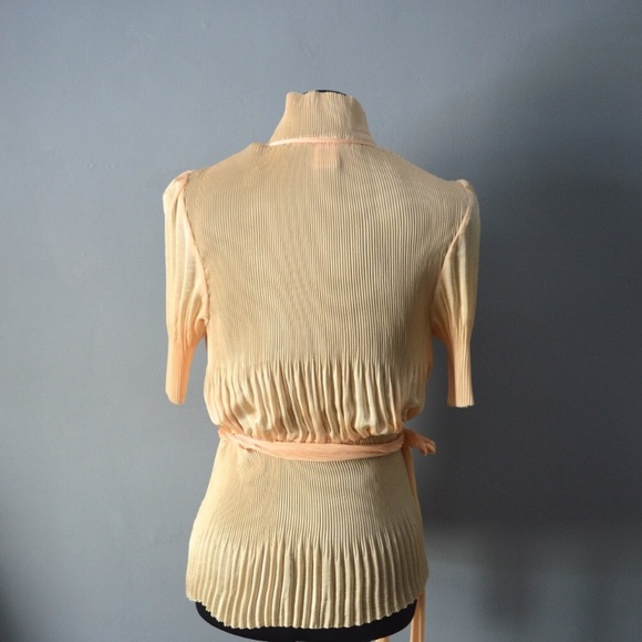 Diane Von Furstenberg Peach Wrap Top - Picture 8 of 8